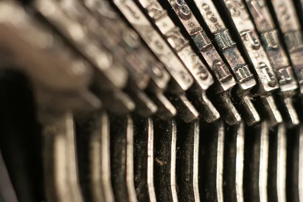 Vieux marteaux de machine à écrire — Photo