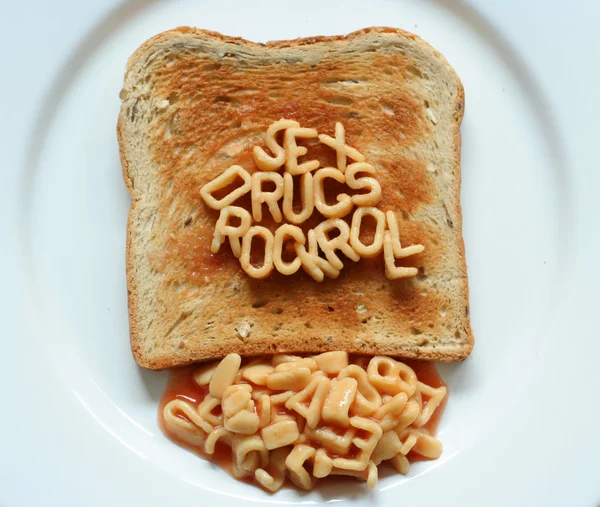 Sesso droghe rock roll toast — Foto Stock