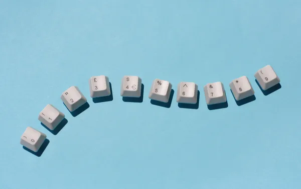 Números de teclado snaking — Fotografia de Stock