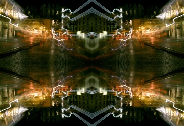 Abstract vervagen nacht stadslichten — Stockfoto