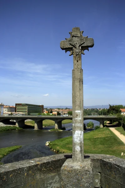 Sten cross — Stockfoto