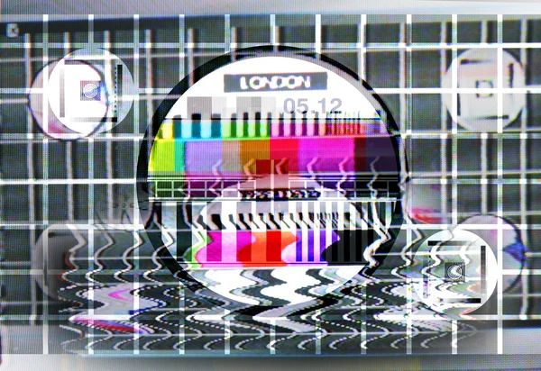 模糊电视测试卡fuzzy tv-testbilden — Stockfoto