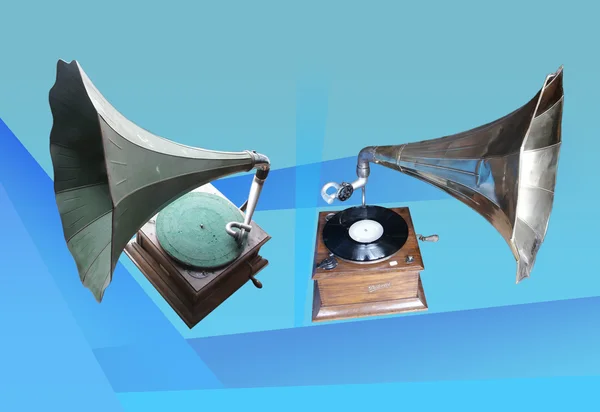 Gramófonos de estilo antiguo — Foto de Stock