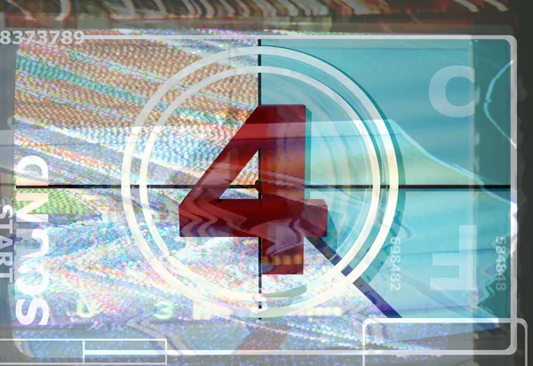 Tv old countdown — Stock Photo, Image