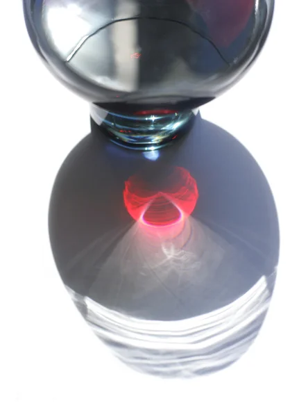 Wine glass reflection — Stock Photo, Image