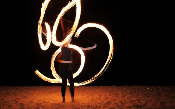 Fire poi — Stock fotografie