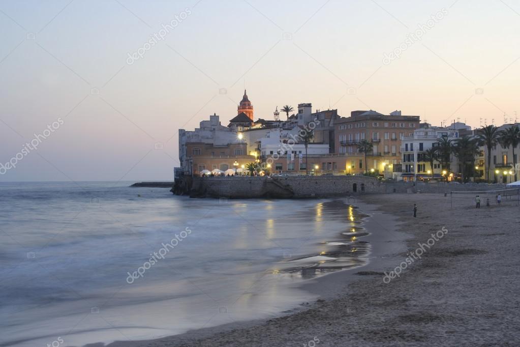 sitges church view