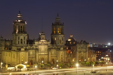 mexico City'de Zocalo geceleri