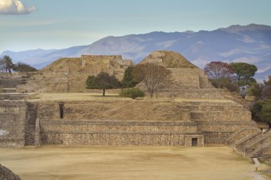 mayan ruins at monte alban, mexico clipart