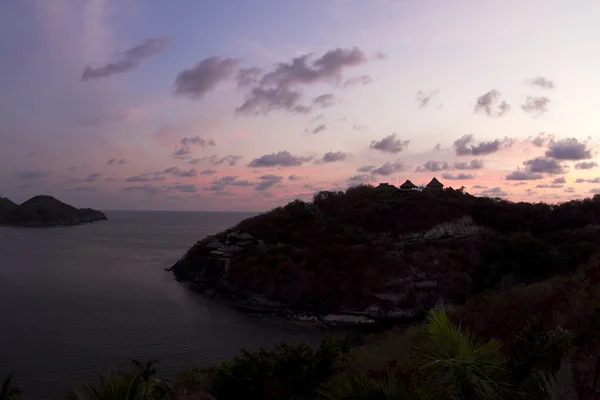 Найпрекрасніший захід сонця в zihuatanejo, Мексика — стокове фото