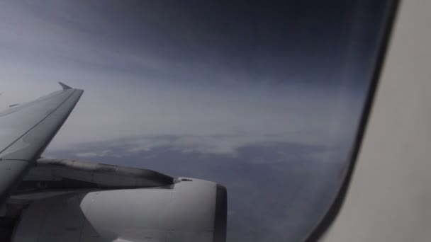 Letadlo mraky — Stock video