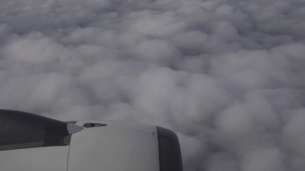 Αεροπλάνο σύννεφα — Αρχείο Βίντεο