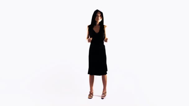 Stop-motion-video van een vrouw dansen — Stockvideo