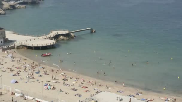 Timelapse van een strand in marseille, Frankrijk — Stockvideo