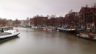 amsterdam kanal ve sokak sahne atış
