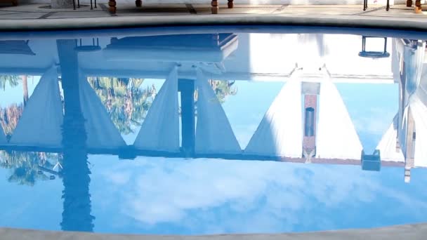 A luxury swimming pool in a boutique hotel — Stock Video