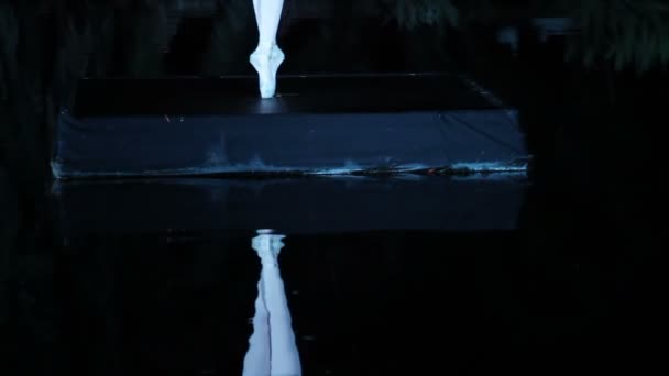 Незвичайний знімок балетної танцівниці — стокове відео