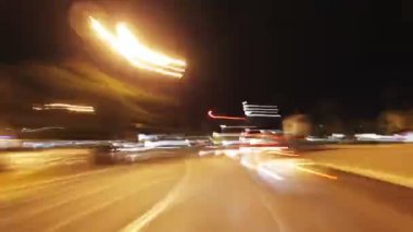 Geceleri Barselona sürüş timelapse