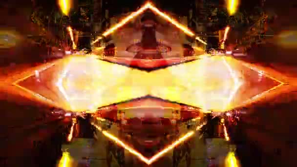 Timelapse abstraite de la conduite autour de Barcelone la nuit 