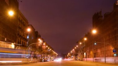 panoramik şehir Barcelona gece