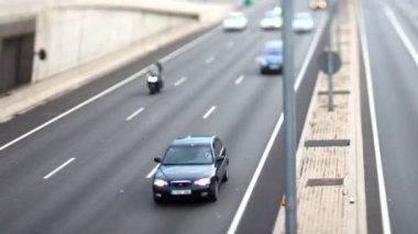 timelpase kaydırma ve odak soyut atış trafik barcelona İspanya geceleri dışarı