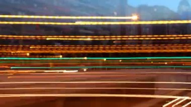 soyut desen Timelapse trafik yapılan ve sokak sahne gece vurdu