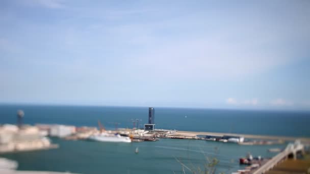 Vista panorámica de la ciudad de Barcelona — Vídeos de Stock