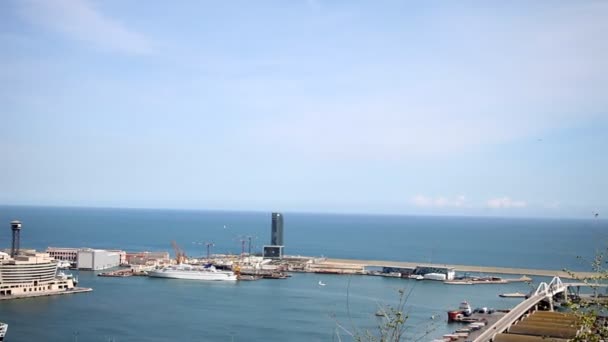 Vue panoramique de la ville de Barcelone — Video