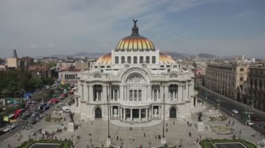 mexico City'de bina etkileyici bellas artes, hızlandırılmış