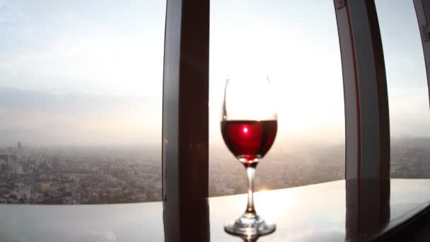 Timelapse de la vista desde el restaurante giratorio — Vídeos de Stock