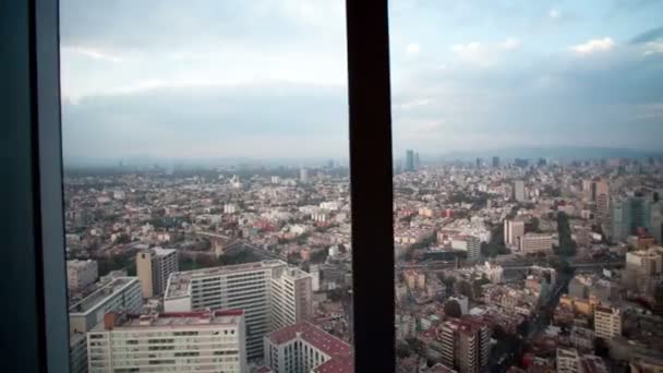 Zeitraffer der Aussicht aus dem rotierenden Restaurant — Stockvideo