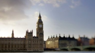 timlapse big Ben'i ve london atış Meclis'te evlerin
