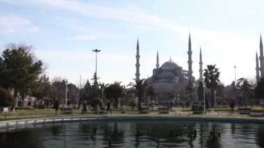 istanbul'da ünlü Sultanahmet Camii Timelapse