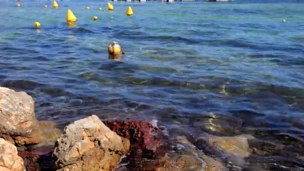 Beautiful coastline and crystal blue sea, menorca, Balearic islands, spain — Stock Video