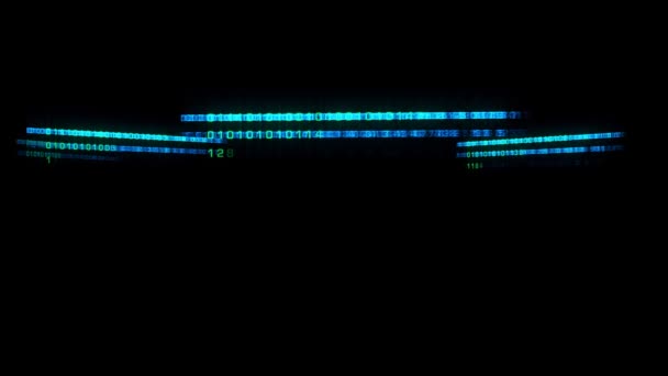 Code binaire croissant à travers l'écran 
