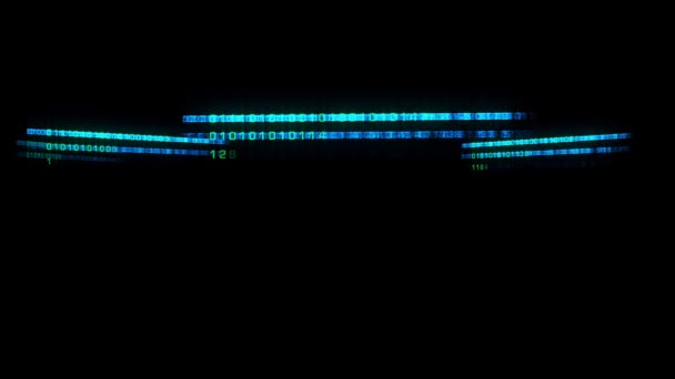 Binary code growing across the screen — Stock Video