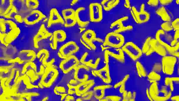 Blue alphabet soup — Stock Video