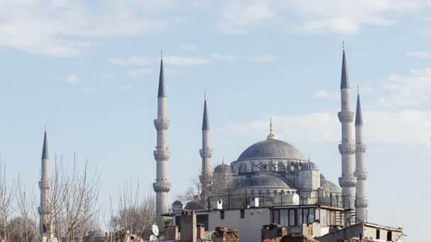 La famosa Mezquita Azul en Estambul, Turquía — Vídeo de stock