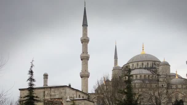 Timelape de la famosa mezquita azul de Estambul, pavo — Vídeo de stock