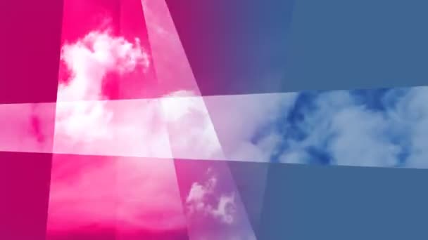 아름 다운 움직이는 구름과 하늘에서 패닝 샷 — 비디오