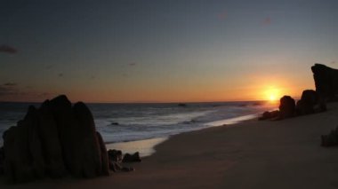 güzel timelapse los Cabo'da günbatımı atış