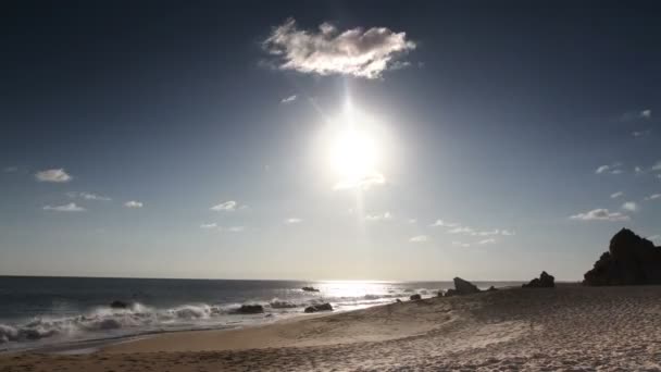 Belle prise de vue timelapse au coucher du soleil à los cabo — Video