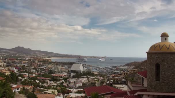 Timelapse van de haven en de boten in cabo san lucas, mexico — Stockvideo