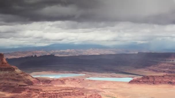 Muhteşem taş yapıları canyonlands, utah, ABD — Stok video