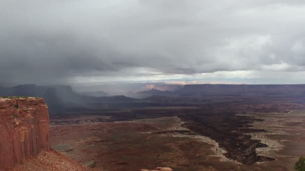 Muhteşem taş yapıları canyonlands, utah, ABD — Stok video