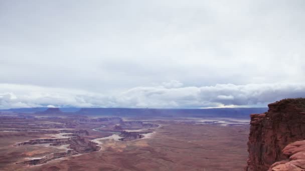 Muhteşem taş yapıları canyonlands, utah, ABD — Stok video