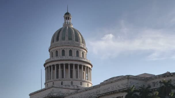 Bina havana, Küba'nın merkezi capitolio gece Timelapse — Stok video