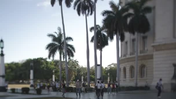 Timelapse do edifício capitolio no centro de havana, Cuba — Vídeo de Stock