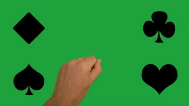 stopmotion oynamaya holding el kartları, casino