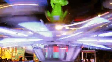 barcelona İspanya, hafif yollar yaparak hızlı karnaval Timelapse